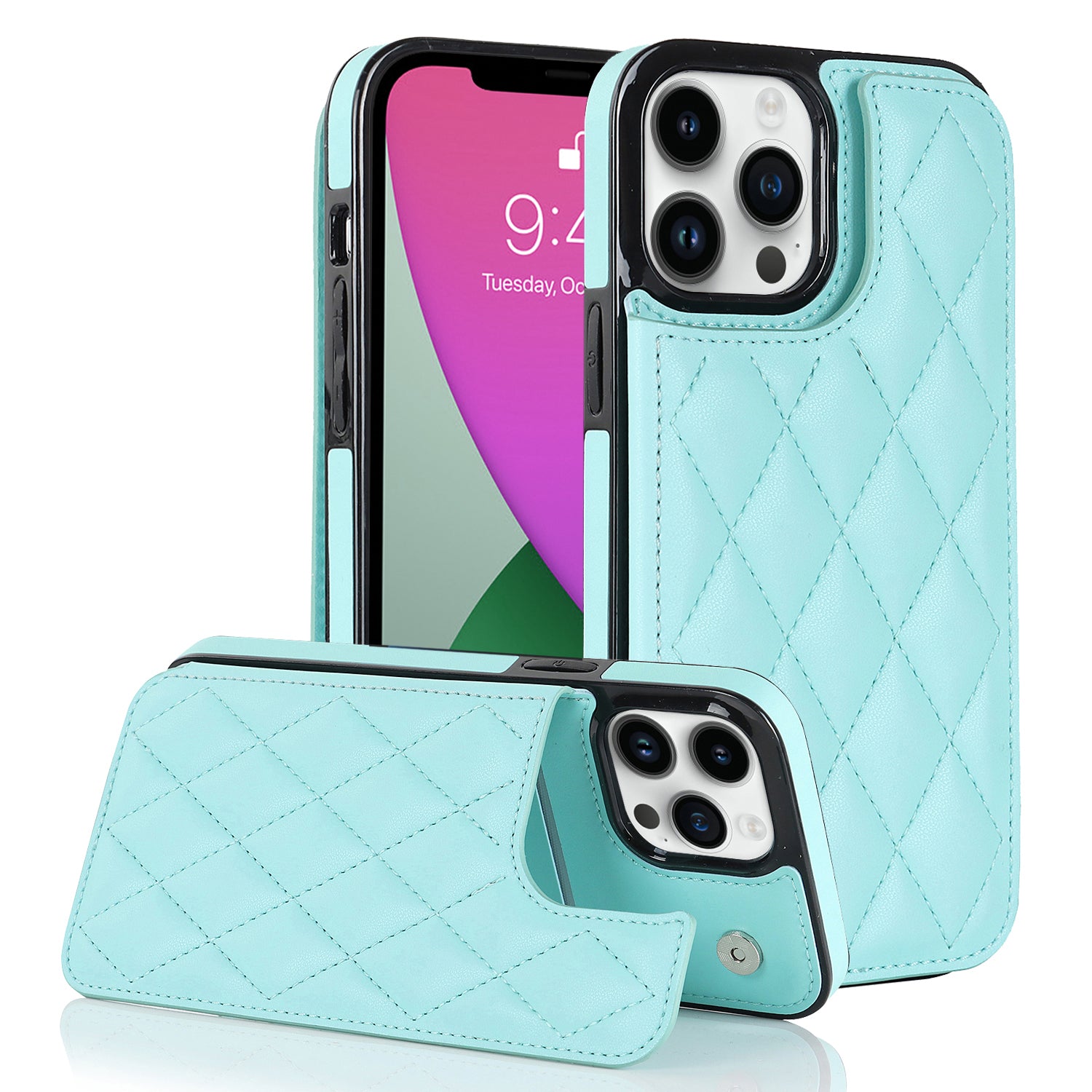 For iPhone 12 Pro Max Anti-Scratch Phone Cover Magnetic Button Kickstand Card Holder PU Leather TPU Case For iPhone 12 Pro Max Anti-Scratch Phone Cover Magnetic Button Kickstand Card Holder PU Leather TPU Case